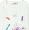 T-Shirt Bambina Bianca Stampata Maniche Lunghe Maglietta in Cotone Maglia Girocollo Bianco Bimba Stampa Multi Color Fiori t-shirt bambina Piccole Canaglie - Tropea, Commerciovirtuoso.it