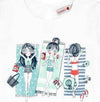 T-Shirt Bambina Estiva Mezze Maniche Girocollo Stampata Colorata Bianca Maglia Estate Bimba Colorata Maglietta 90% Cotone t-shirt bambina/ragazza Piccole Canaglie - Tropea, Commerciovirtuoso.it