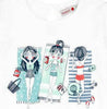 T-Shirt Bambina Estiva Mezze Maniche Girocollo Stampata Colorata Bianca Maglia Estate Bimba Colorata Maglietta 90% Cotone t-shirt bambina/ragazza Piccole Canaglie - Tropea, Commerciovirtuoso.it