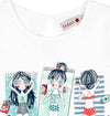 T-Shirt Bambina Estiva Mezze Maniche Girocollo Stampata Colorata Bianca Maglia Estate Bimba Colorata Maglietta 90% Cotone t-shirt bambina/ragazza Piccole Canaglie - Tropea, Commerciovirtuoso.it