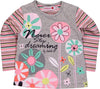 T-Shirt Bambina Maniche Lunghe Rosa e Grigia Stampa Multi Colore Babi Girl Maglietta Girocollo Cotone Bebè Righe t-shirt baby femmina Piccole Canaglie - Tropea, Commerciovirtuoso.it