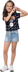 T-Shirt Bambina Mezze Maniche Girocollo Rosa e Blu Maglietta Estiva Bimba 100% Cotone Follow Your Navy Blue e Rosa Maglia Maniche Corte T-SHIRT Piccole Canaglie - Tropea, Commerciovirtuoso.it