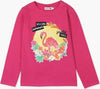 T-Shirt Bambina Rosa Stampata Flamingo Maniche Lunghe Maglietta 100% Cotone Fenicotteri Maglia Girocollo Fuchsia Bimba Stampa Multi Color t-shirt bambina Piccole Canaglie - Tropea, Commerciovirtuoso.it