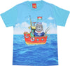 T-SHIRT Bambino 100% Cotone Azzurra Stampata Foca Maglia Mezze Maniche Girocollo Bimbo Maglietta Estiva Stampa Multi Colore Azzurro T-SHIRT Piccole Canaglie - Tropea, Commerciovirtuoso.it