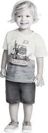 T-SHIRT Bambino 100% Cotone Azzurra Stampata Foca Maglia Mezze Maniche Girocollo Bimbo Maglietta Estiva Stampa Multi Colore Azzurro T-SHIRT Piccole Canaglie - Tropea, Commerciovirtuoso.it