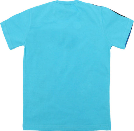 T-SHIRT Bambino 100% Cotone Azzurra Stampata Squalo Maglia Mezze Maniche Girocollo Bimbo Maglietta Estiva Stampa Multi Colore Pesci Azzurro T-SHIRT Piccole Canaglie - Tropea, Commerciovirtuoso.it