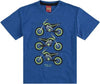 T-SHIRT Bambino 100% Cotone Stampata Bici Blu Maglia Mezze Maniche Girocollo Bimbo Maglietta Estiva Blu Biciclette T-SHIRT Piccole Canaglie - Tropea, Commerciovirtuoso.it