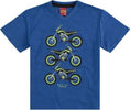 T-SHIRT Bambino 100% Cotone Stampata Bici Blu Maglia Mezze Maniche Girocollo Bimbo Maglietta Estiva Blu Biciclette T-SHIRT Piccole Canaglie - Tropea, Commerciovirtuoso.it