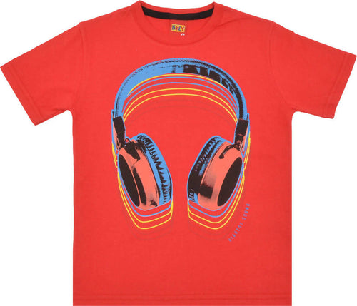 T-SHIRT Bambino 100% Cotone Stampata Cuffie Maglia Mezze Maniche Girocollo Bimbo Maglietta Estiva Stampa Multi Colore T-SHIRT Piccole Canaglie - Tropea, Commerciovirtuoso.it