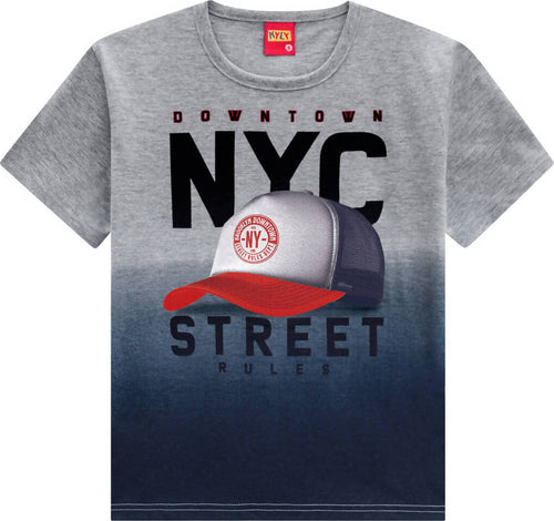 T-SHIRT Bambino Estiva Maglietta Girocollo Mezze Maniche Stampata Grigia Maglia Estate Grigio Blu NYC T-SHIRT Piccole Canaglie - Tropea, Commerciovirtuoso.it