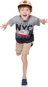 T-SHIRT Bambino Estiva Maglietta Girocollo Mezze Maniche Stampata Grigia Maglia Estate Grigio Blu NYC T-SHIRT Piccole Canaglie - Tropea, Commerciovirtuoso.it