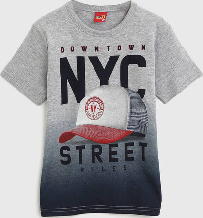 T-SHIRT Bambino Estiva Maglietta Girocollo Mezze Maniche Stampata Grigia Maglia Estate Grigio Blu NYC T-SHIRT Piccole Canaglie - Tropea, Commerciovirtuoso.it