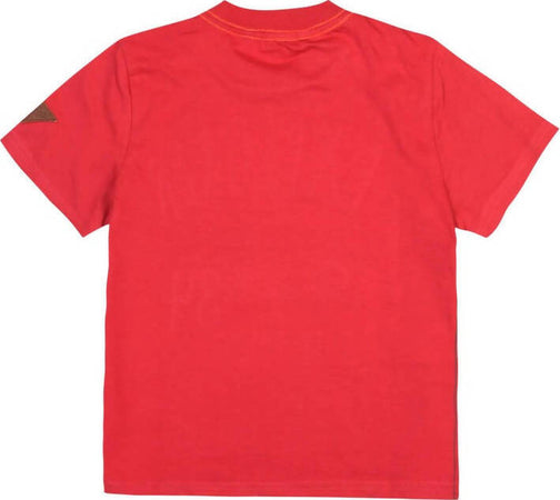 T-Shirt Bambino Estiva Rossa Mezze Maniche Girocollo Stampa Safari Colorata Maglia Estate Bimbo Maniche Corte 100% Cotone Red Rosso t-shirt bambino/ragazzo Piccole Canaglie - Tropea, Commerciovirtuoso.it