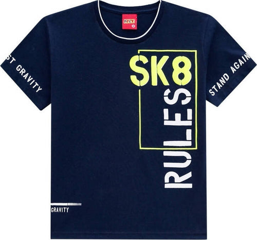 T-Shirt Bambino Mezze Maniche Estiva Maglietta Girocollo Tinta Unita Stampa in Rilievo SK8 Maglia Bimbo 100% Cotone Estate 2021 T-SHIRT Piccole Canaglie - Tropea, Commerciovirtuoso.it