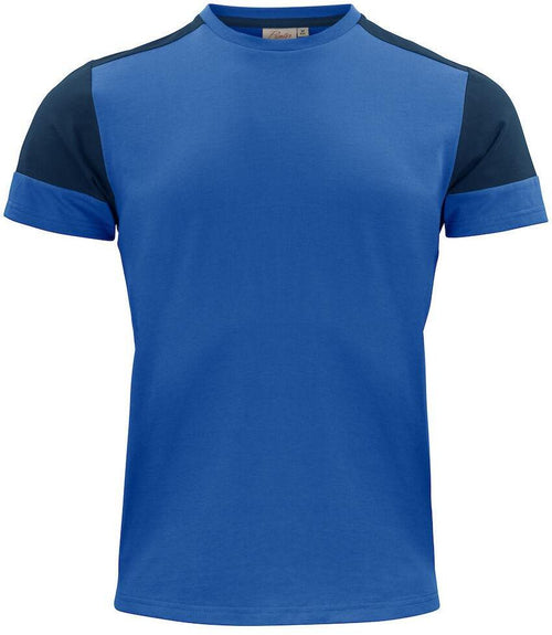T-shirt Bicolore Prime Royal Blu Maglietta Misto Cotone Organico Poliestere Riciclato Ecosostenibile