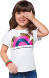 T-SHIRT Bimba Estiva Mezza Manica Kyly Maglietta Maniche Corte con Paillettes Reversibili Anguria/Arcobaleno Maglia Estate Bambina T-SHIRT Piccole Canaglie - Tropea, Commerciovirtuoso.it