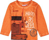 T-Shirt Bimbo Arancione Stampa Camion Arancio Maglia Maniche Lunghe Bambino in Cotone Girocollo Multi Color Maglietta in Cotone t-shirt baby maschio Piccole Canaglie - Tropea, Commerciovirtuoso.it