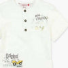 T-Shirt Bimbo Bianca Girocollo Estiva Maglia Maniche Corte 3 Bottoni Maglietta Estate in Cotone per Estate Bianco t-shirt baby maschio Piccole Canaglie - Tropea, Commerciovirtuoso.it