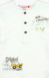 T-Shirt Bimbo Bianca Girocollo Estiva Maglia Maniche Corte 3 Bottoni Maglietta Estate in Cotone per Estate Bianco t-shirt baby maschio Piccole Canaglie - Tropea, Commerciovirtuoso.it