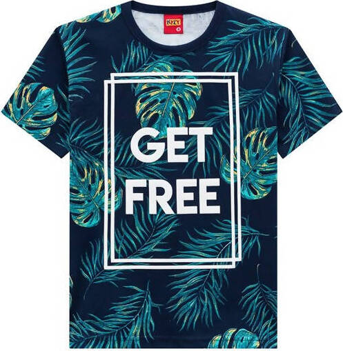 T-SHIRT Bimbo Estiva Maniche Corte Maglia Bambino Blu Stampata Kyly Folhagens Maglietta Mezze Maniche Girocollo Estate in Cotone T-SHIRT Piccole Canaglie - Tropea, Commerciovirtuoso.it
