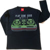 T-Shirt Bimbo Nera Maniche Lunghe Girocollo Maglietta Nera Stampata Stereo Musica Multicolor Maglia Bambino T-SHIRT Piccole Canaglie - Tropea, Commerciovirtuoso.it