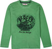 T-Shirt Bimbo Verde Stampata Maglia Maniche Lunghe Bambino in Cotone Girocollo Colorata Maglietta Free Spirit Casual Bimbo t-shirt bambino Piccole Canaglie - Tropea, Commerciovirtuoso.it
