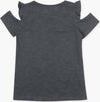T-Shirt Canotta Estiva Bambina Farfalle con Perline Maglietta Mezze Maniche Fashion Bimba Estate Grigia Ricamata Maglia Estiva 100% Cotone t-shirt bambina/ragazza Piccole Canaglie - Tropea, Commerciovirtuoso.it