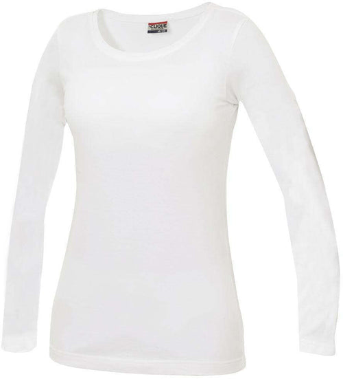 T-Shirt Carolina Bianco Manica Lunga Maglietta Clique Donna Elasticizzata