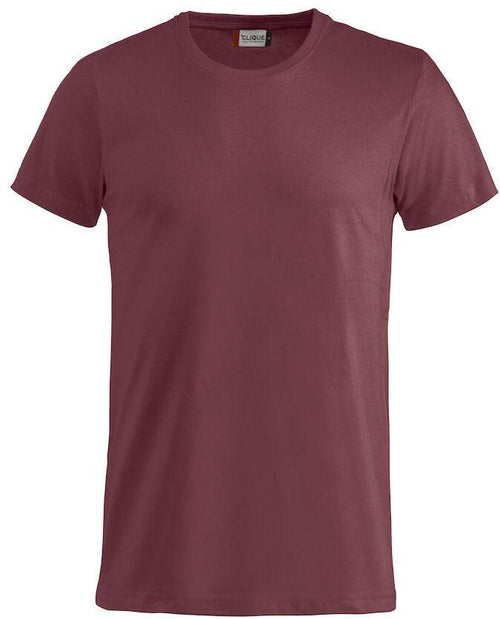 T-Shirt Clique Basic Bordeaux Taglie Forti 145 gr
