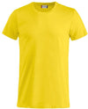 T-Shirt Clique Basic Giallo Taglie Forti 145 gr
