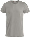 T-Shirt Clique Basic Grigio Argento Taglie Forti 145 gr