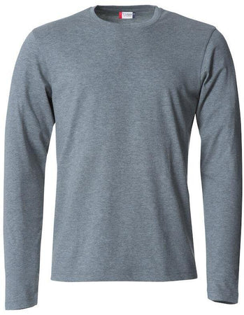 T-Shirt Clique Basic Manica Lunga Bianco 145 gr