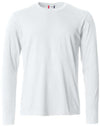 T-Shirt Clique Basic Manica Lunga Bianco 145 gr