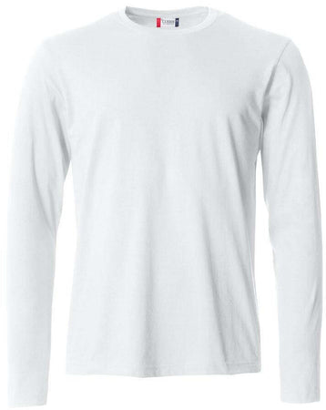 T-Shirt Clique Basic Manica Lunga Bianco 145 gr