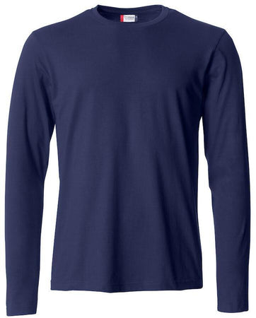T-Shirt Clique Basic Manica Lunga Blu Navy 145 gr