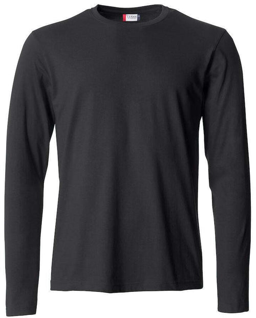 T-Shirt Clique Basic Manica Lunga Nero 145 gr