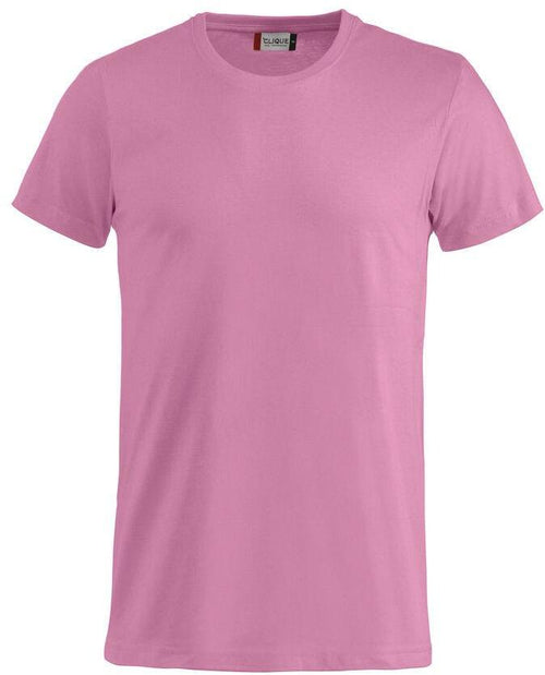 T-Shirt Clique Basic Rosa Brillante Taglie Forti 145 gr