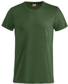 T-Shirt Clique Basic Verde Scuro Taglie Forti 145 gr