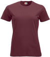 T-Shirt Clique Classic Bordeaux 160 gr Donna