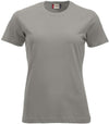 T-Shirt Clique Classic Grigio Argento 160 gr Donna