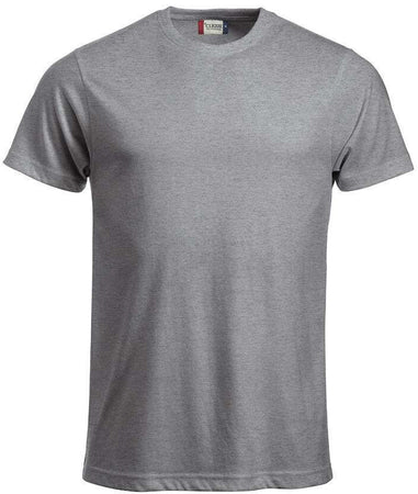 T-Shirt Clique Classic Grigio Melange 160 gr Taglie Forti