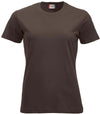T-Shirt Clique Classic Marrone Moka 160 gr Donna