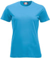 T-Shirt Clique Classic Turchese 160 gr Donna