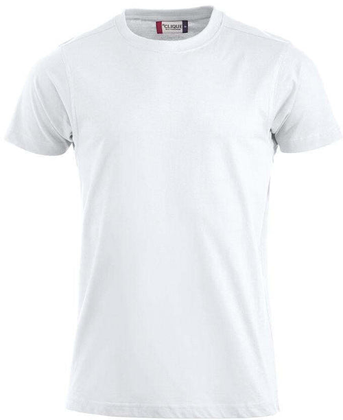 T-Shirt Clique Premium Bianco 180 gr Taglie Forti