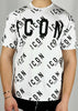 T-shirt-con-logo-stampa-all-over-bianca