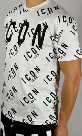 T-shirt-con-logo-stampa-all-over-bianca