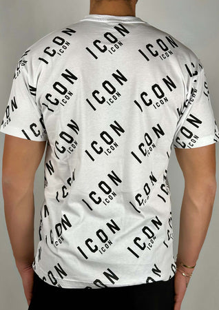 T-shirt-con-logo-stampa-all-over-bianca