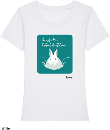 T-shirt da Donna con stampa "Alice" Maglia a Maniche Corte DREAMERS Brand