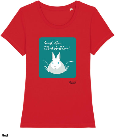 T-shirt da Donna con stampa "Alice" Maglia a Maniche Corte DREAMERS Brand