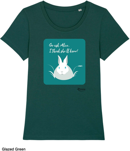 T-shirt da Donna con stampa Alice Maglia a Maniche Corte DREAMERS Brand